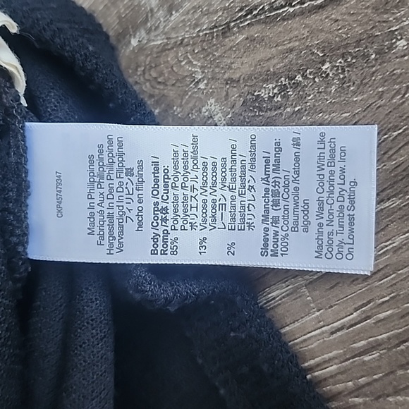 Madewell Weavemix Mockneck Bubble-Sleeve Ribbed Top Small Black - Picture 10 of 14